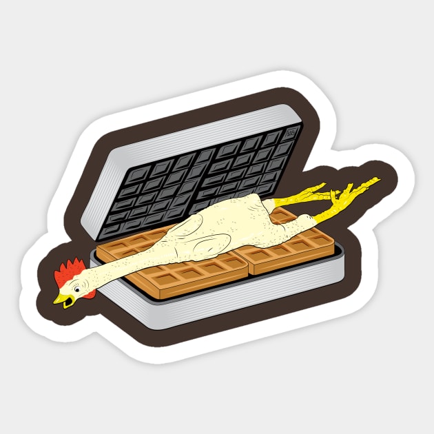 Rubber Chicken & Waffles Sticker by 319heads